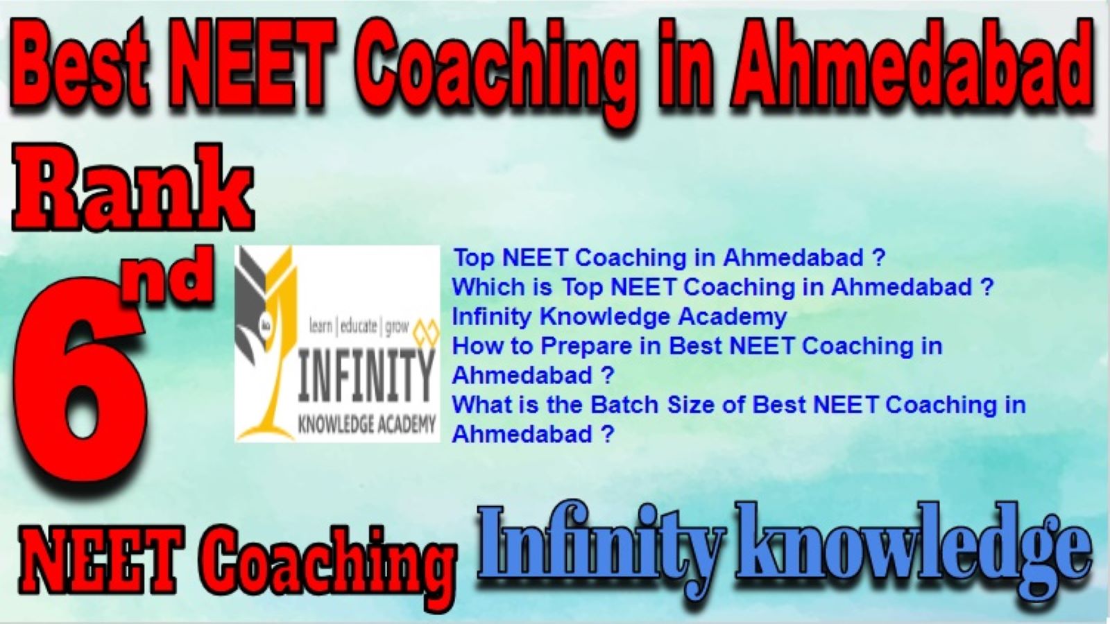  Rank 6 Top NEET Coaching in Ahmedabad