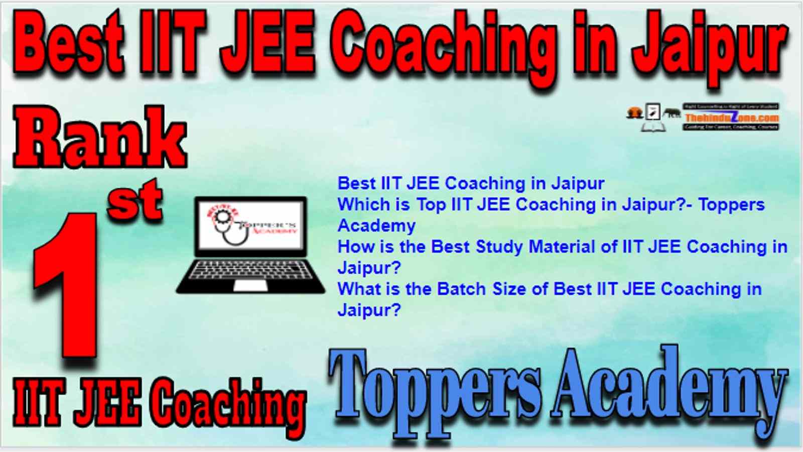Rank 1 Best IIT JEE Coaching in Jaipur