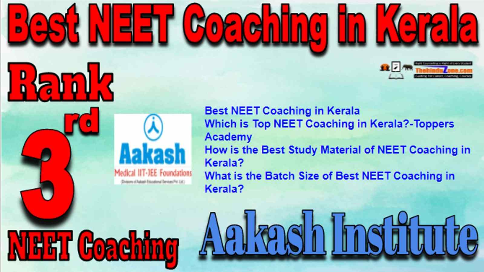Rank 3 Best NEET Coaching in Kerala