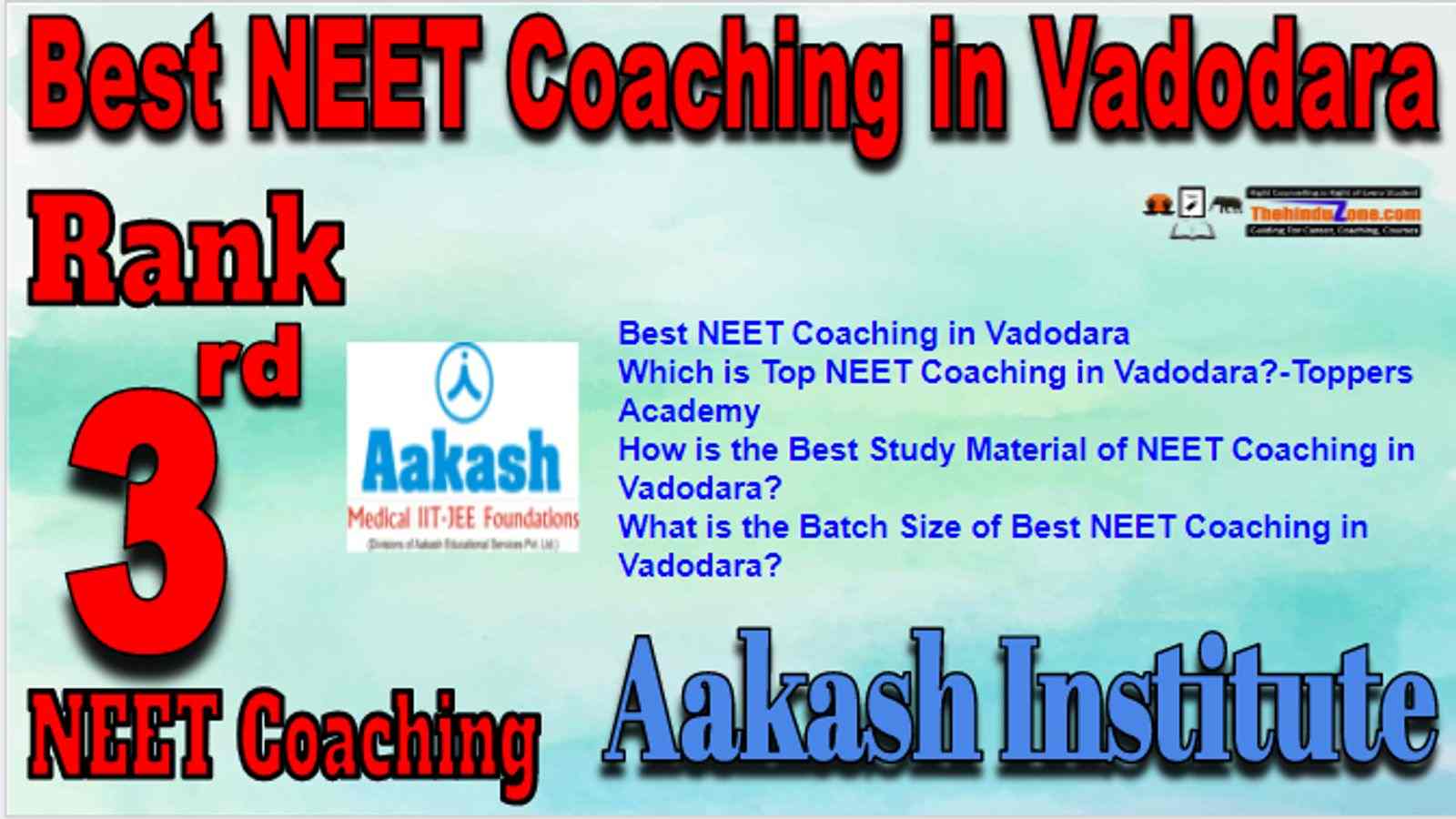 Rank 3 Best NEET Coaching in Vadodara