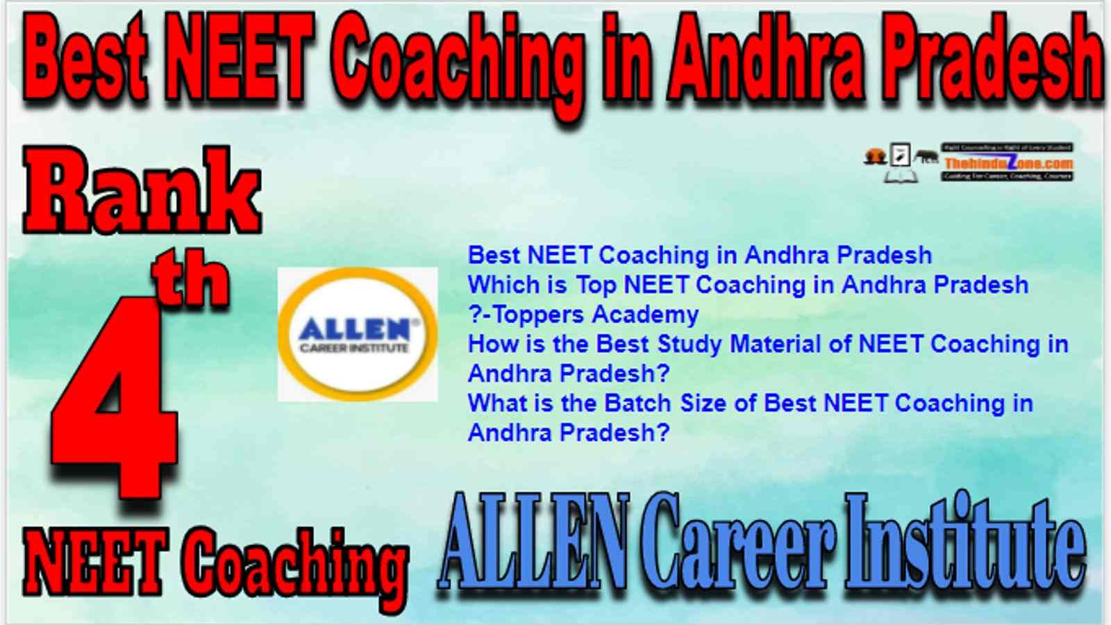 Rank 4 Best NEET Coaching in Andhra Pradesh