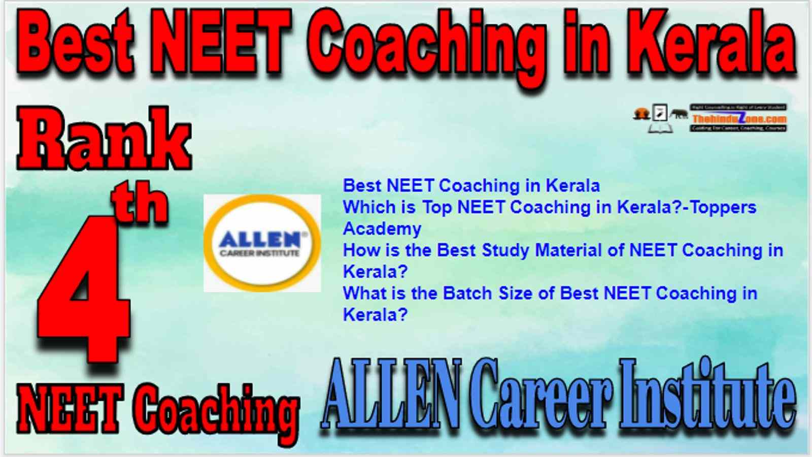 Rank 4 Best NEET Coaching in Kerala