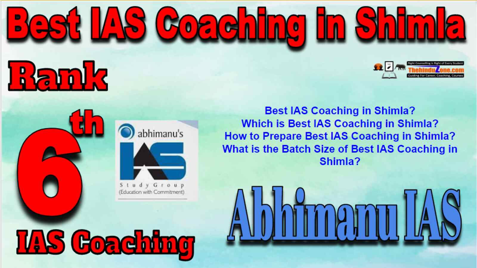 Rank 6 Best IAS Coaching in Shimla