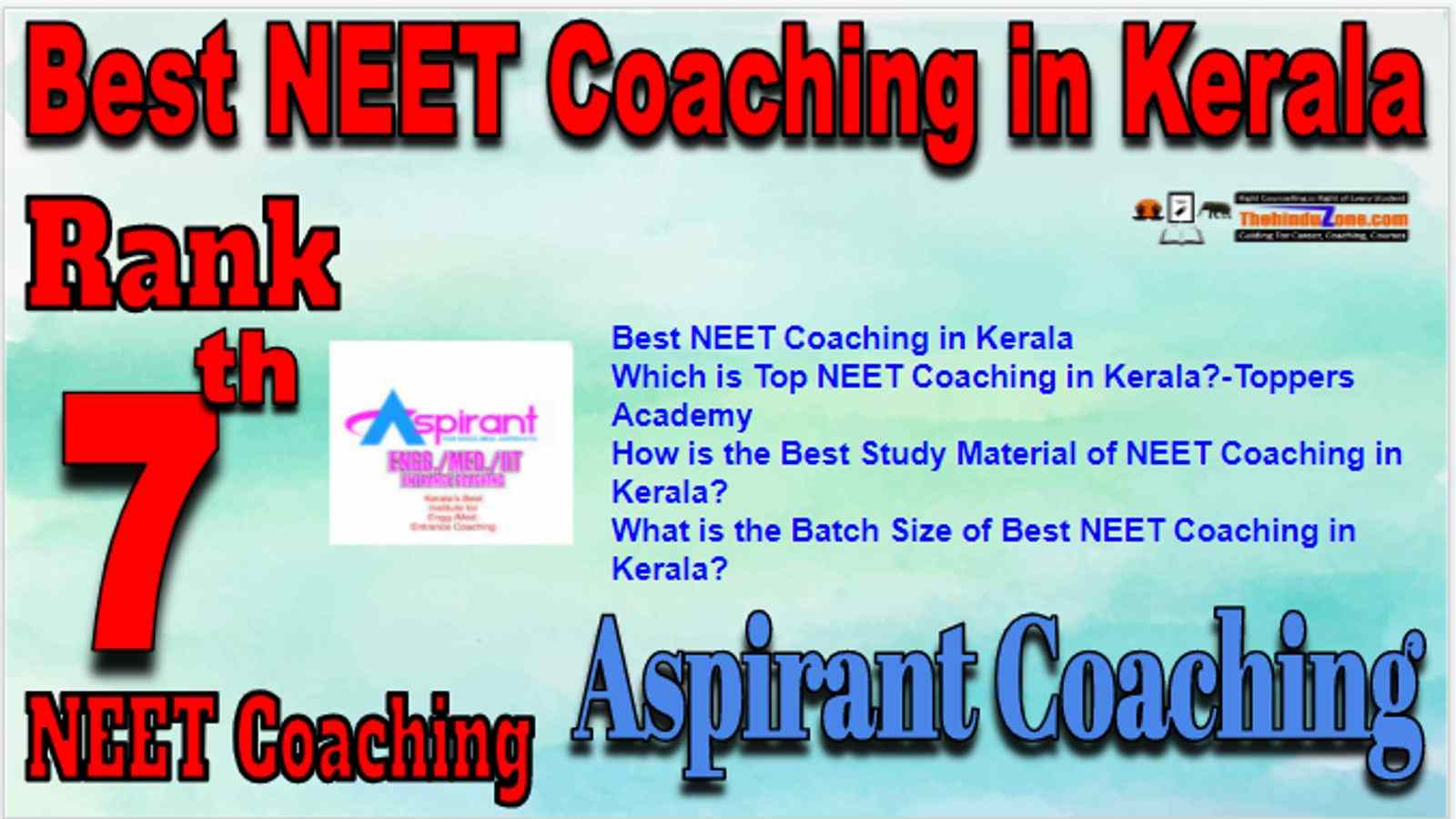 Rank 7 Best NEET Coaching in Kerala