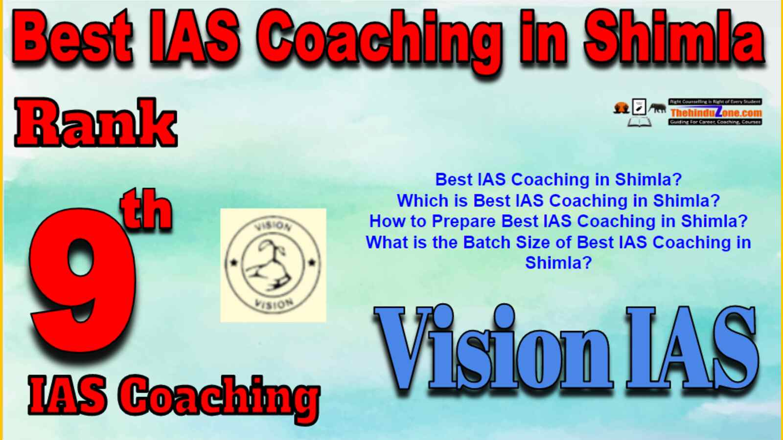 Rank 9 Best IAS Coaching in Shimla