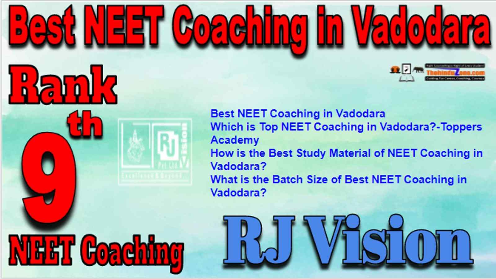 Rank 9 Best NEET Coaching in Vadodara