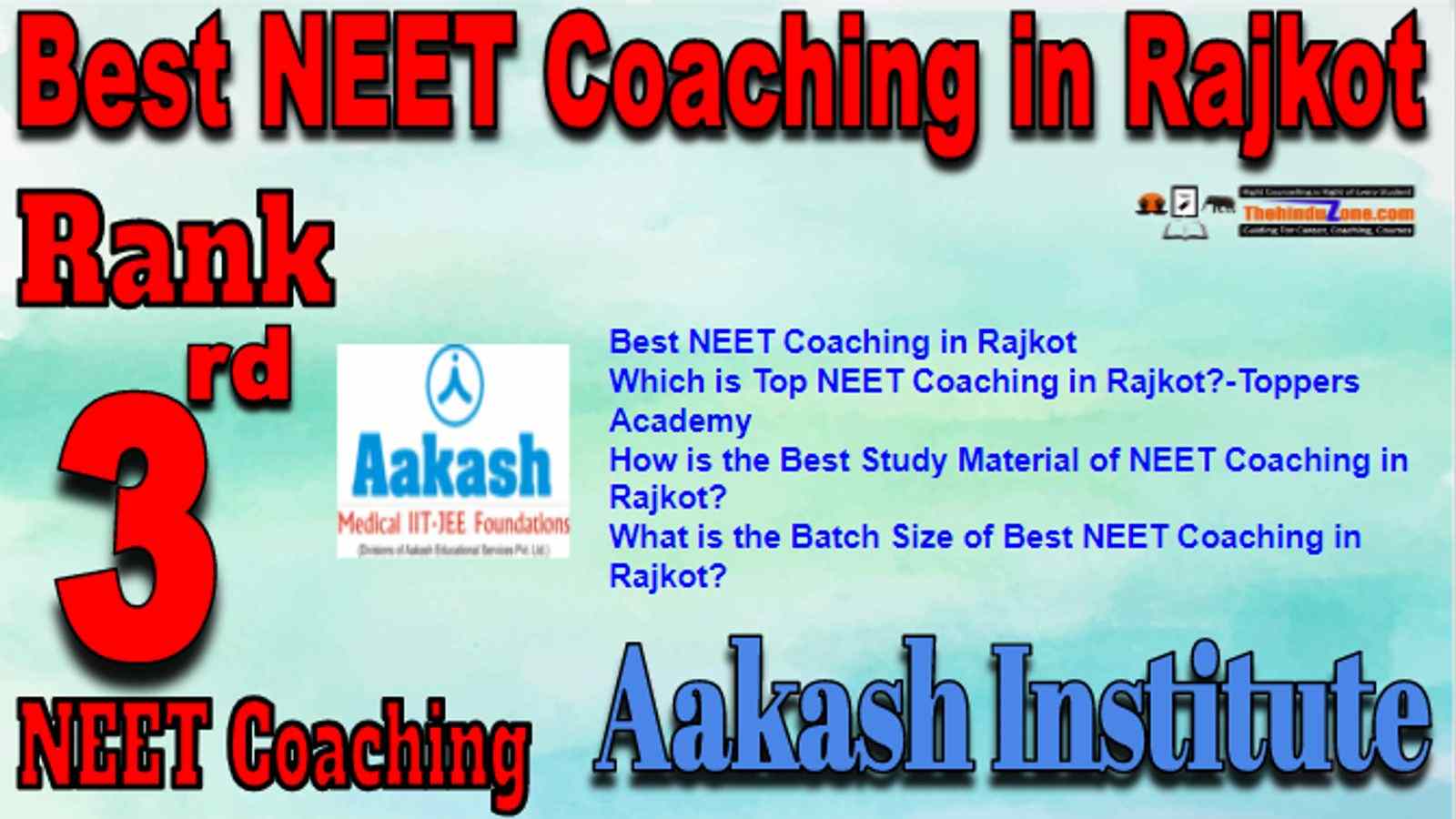 Rank 3 Best NEET Coaching in Rajkot