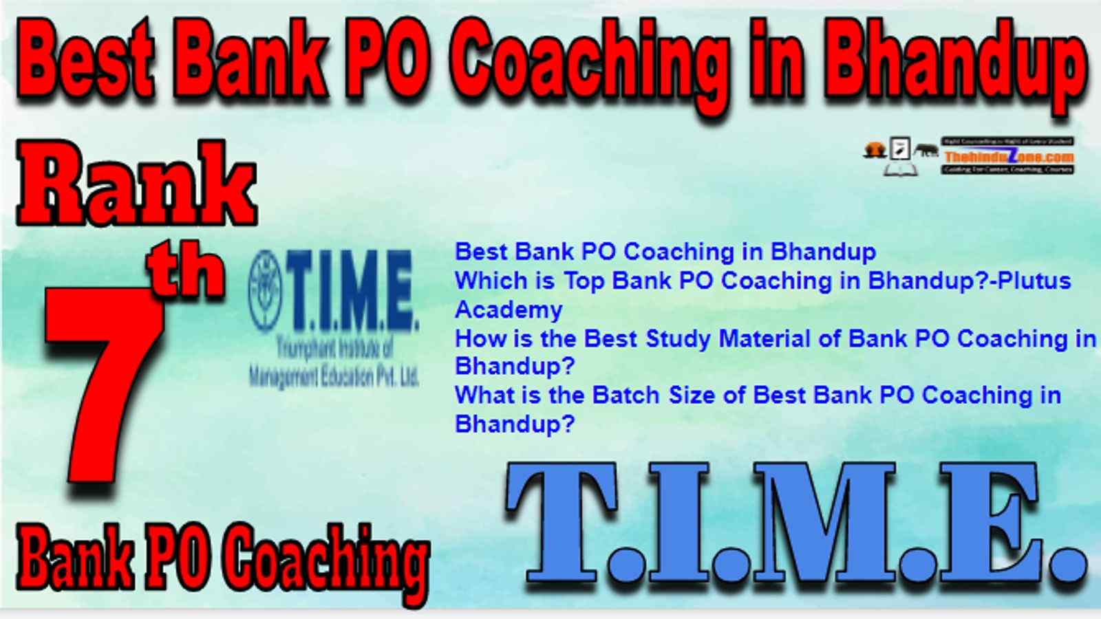 Rank 7 Best Bank PO Coaching in Bhandup