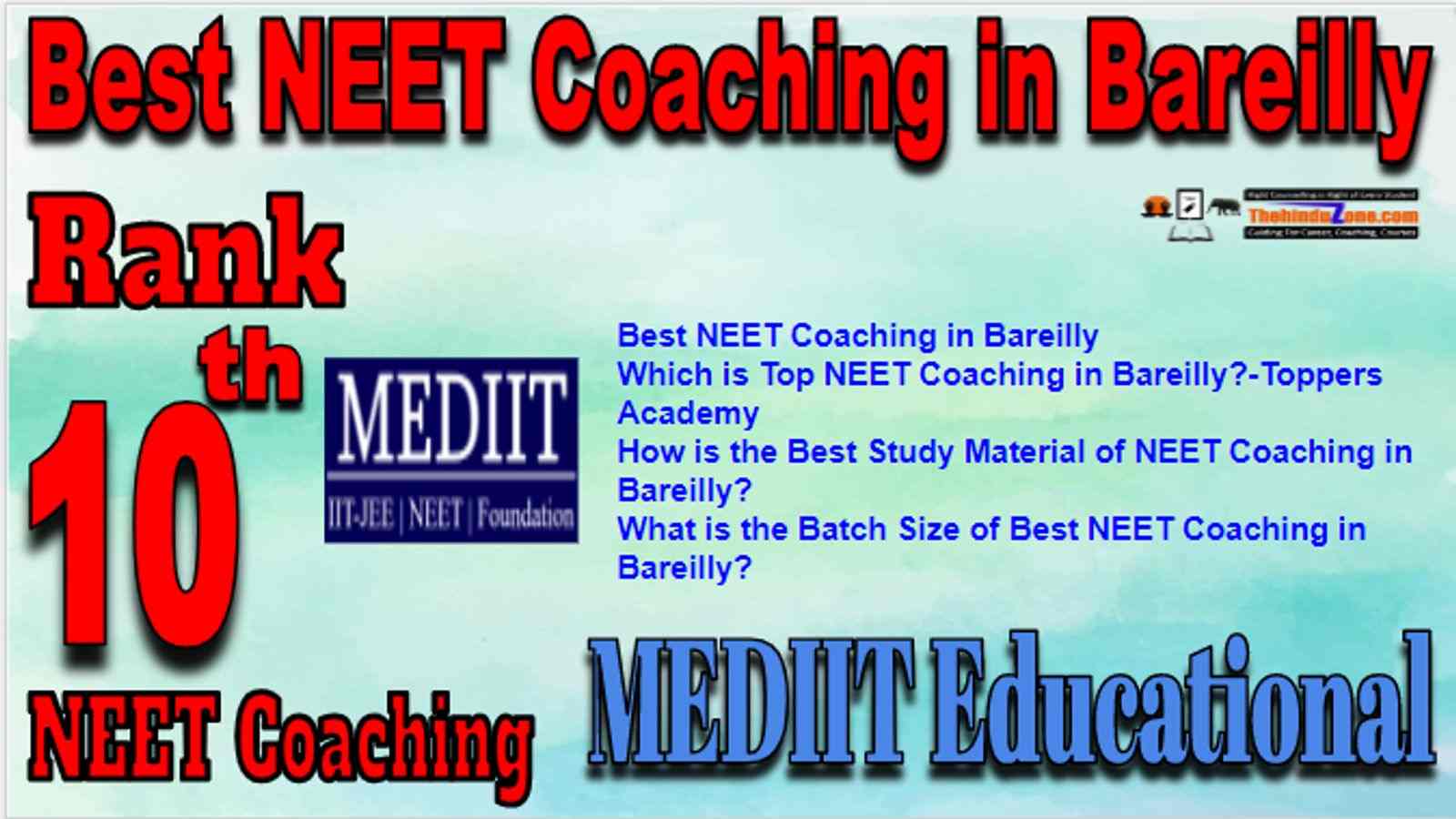 Rank 10 Best NEET Coaching in Bareilly