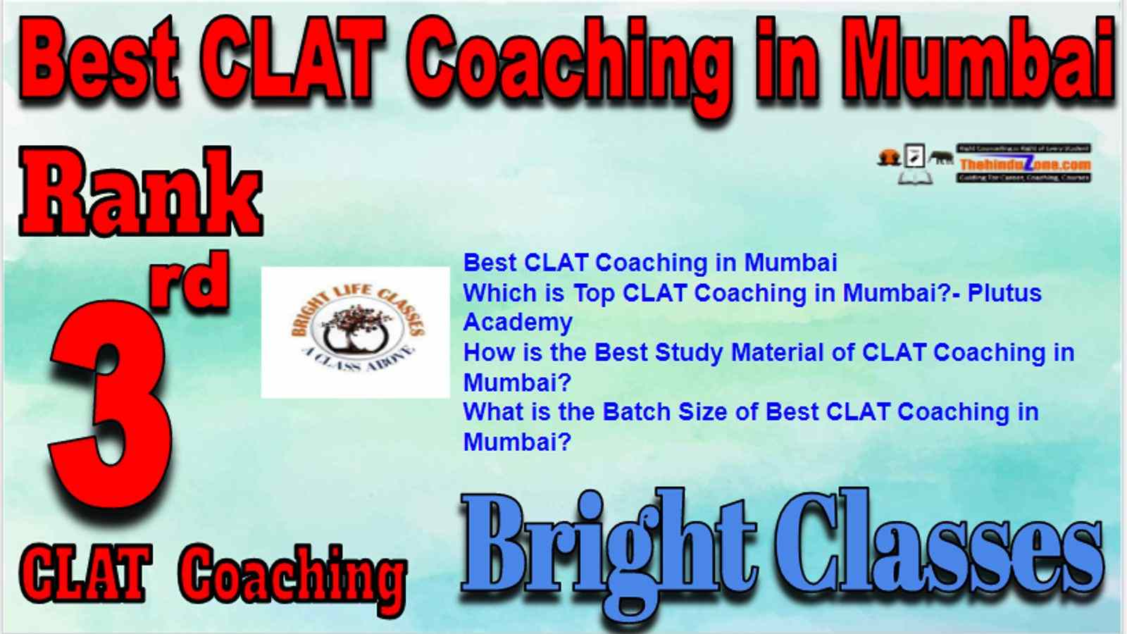 Rank 3 Best CLAT Coaching in Mumbai