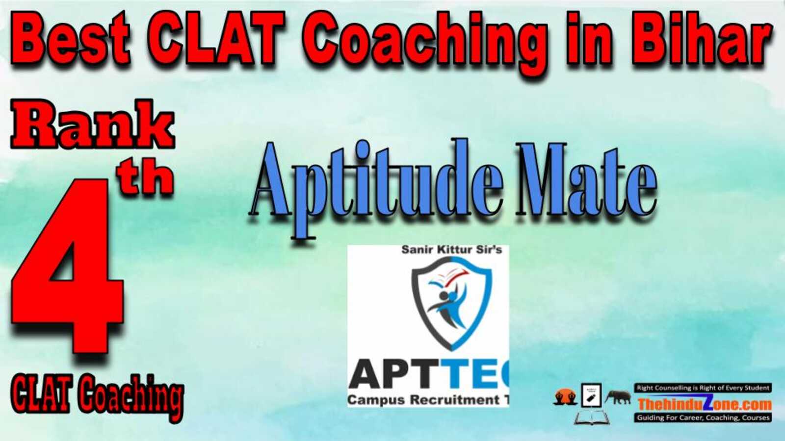 Rank 4. Aptitude Mate CLAT Coaching In Bihar