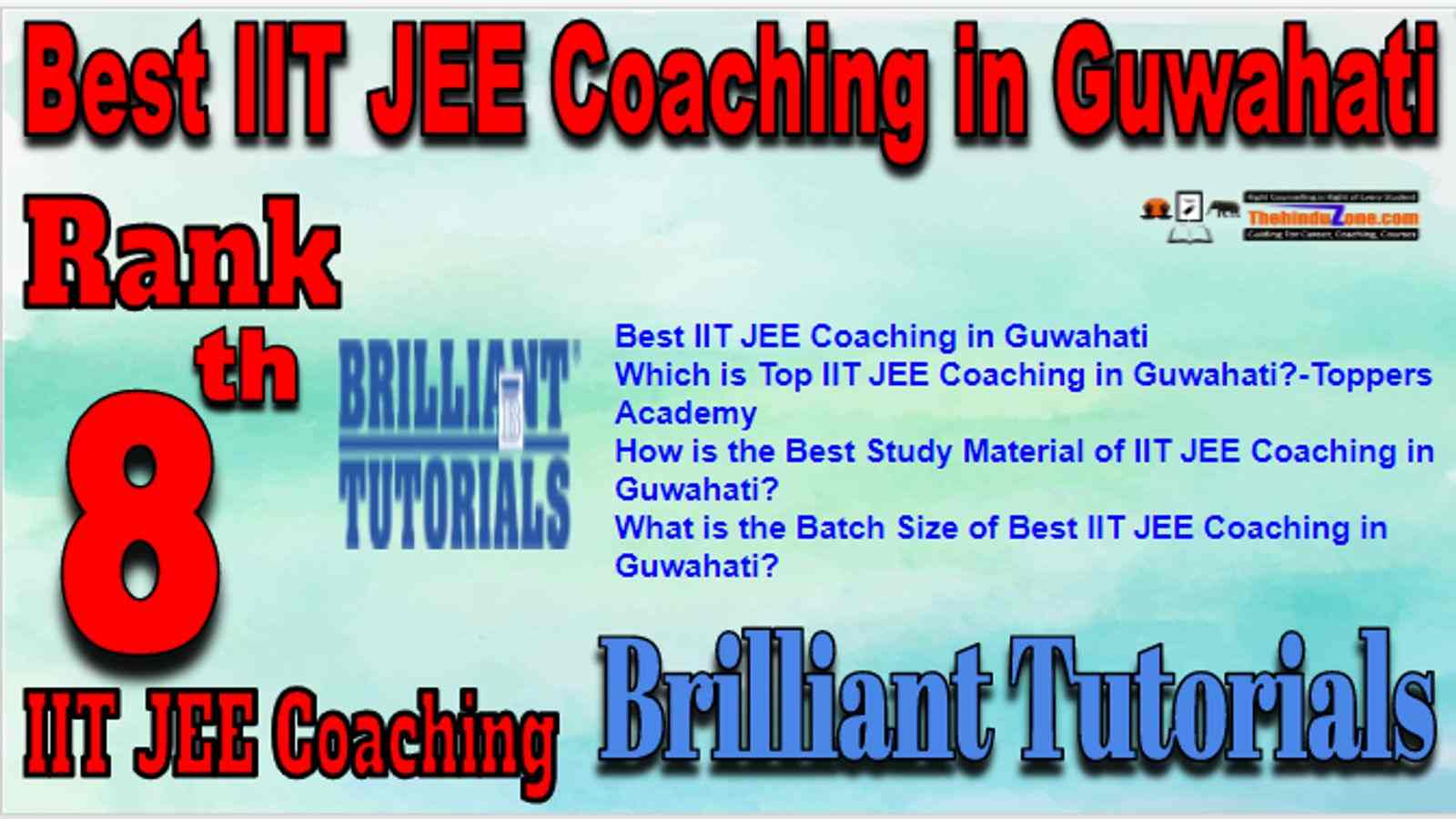 Rank 8 Best IIT JEE Coaching in Guwahati