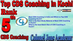 5th Top CDS Coaching in Kochi