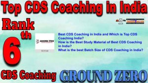 6th Best CDS Coaching in India