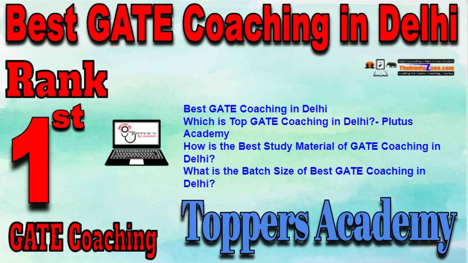 Rank 1 Best GATE Coaching in Delhi