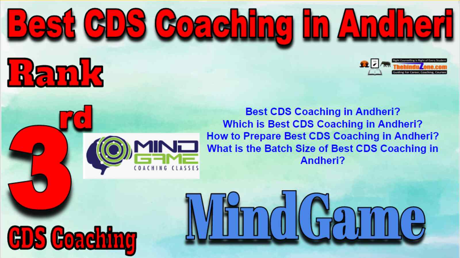 Rank 3 Best CDS Coaching in Andheri