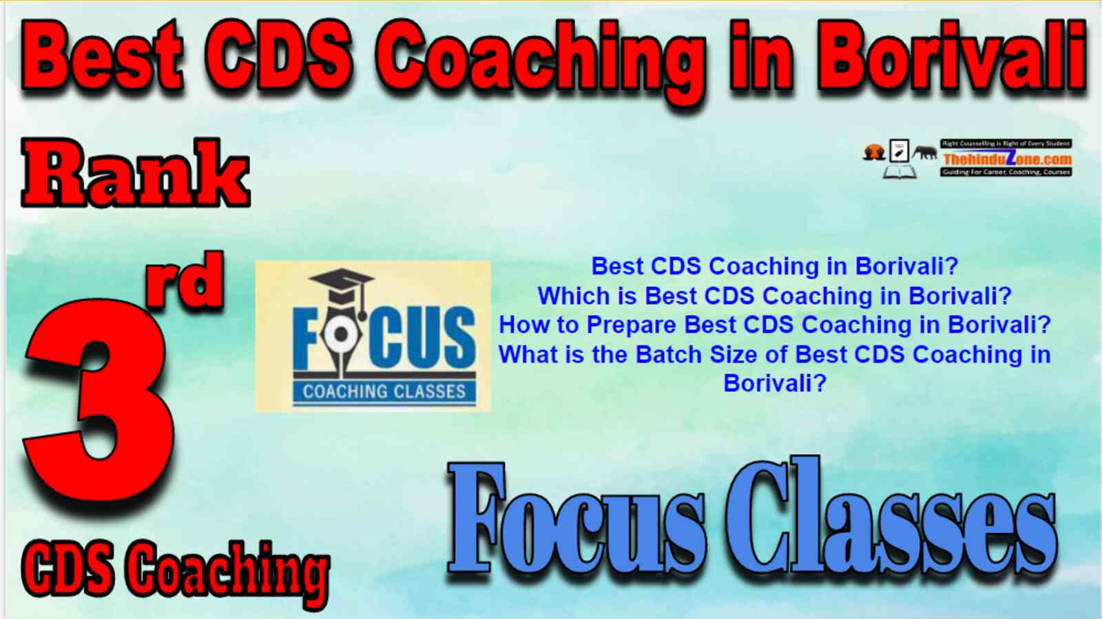 Rank 3 Best CDS Coaching in Borivali