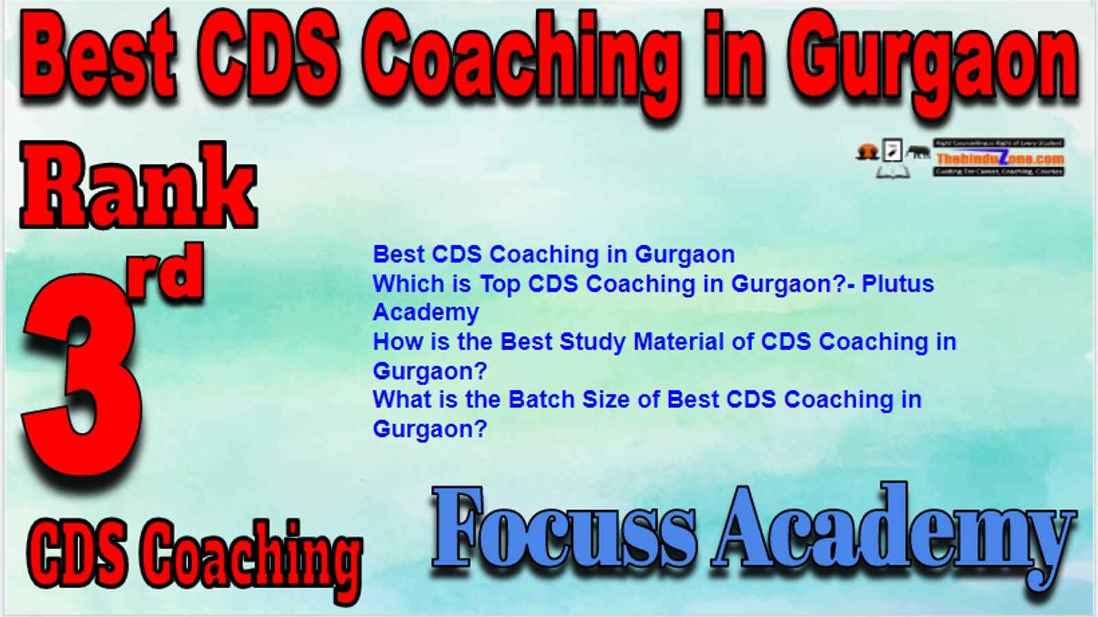 Rank 3 Best CDS Coaching in Gurgaon