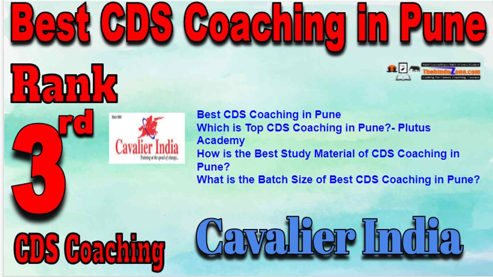 Rank 3 Best CDS Coaching in Pune