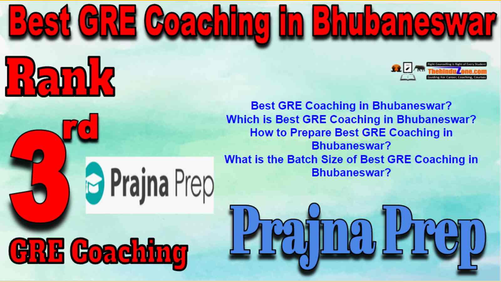Rank 3 Best GRE Coaching in Bhubaneswar