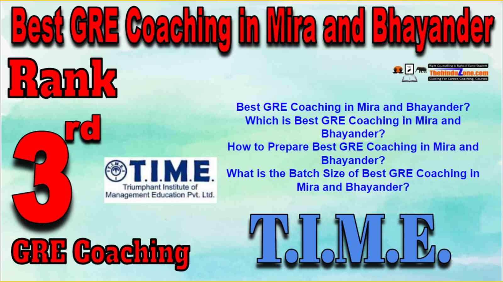 Rank 3 Best GRE Coaching in Mira and Bhayander