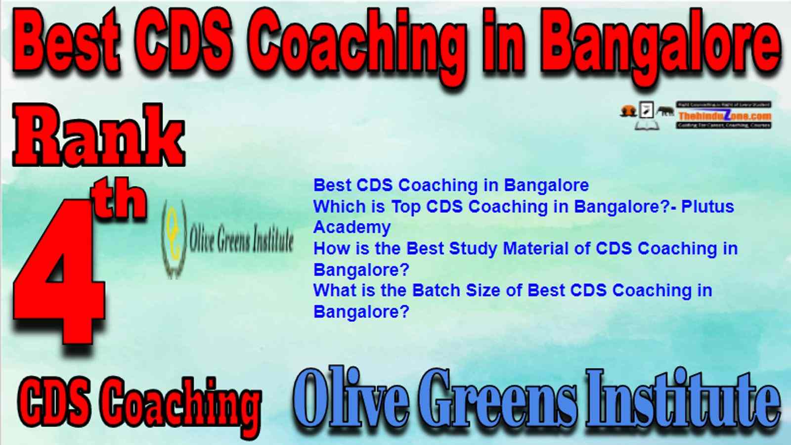 Rank 4 Best CDS Coaching in Bangalore