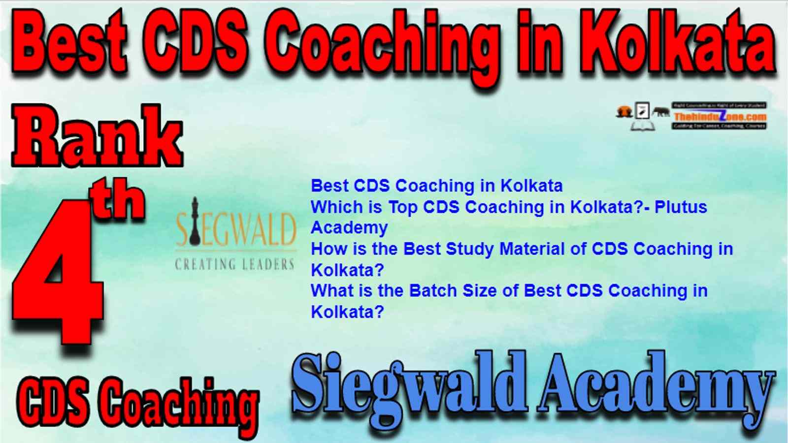 Rank 4 Best CDS Coaching in Kolkata