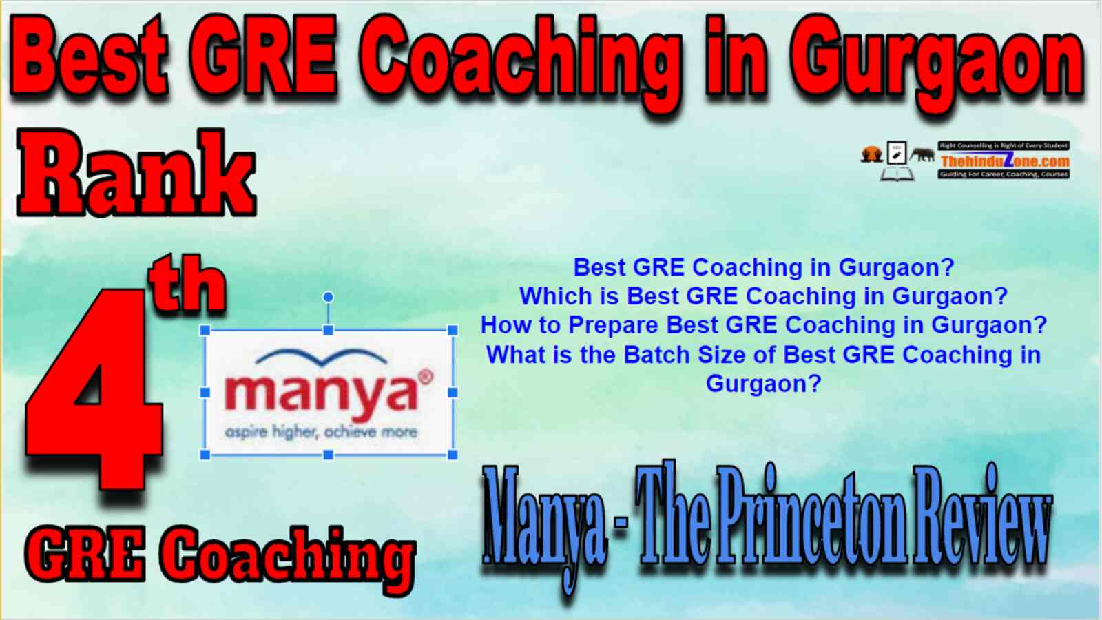 Rank 4 Best GRE Coaching In Gurgaon