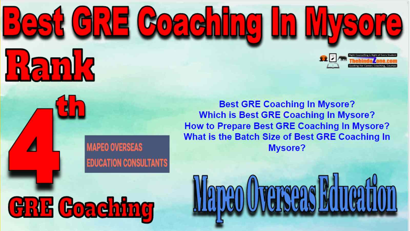 Rank 4 Best GRE Coaching In Mysore
