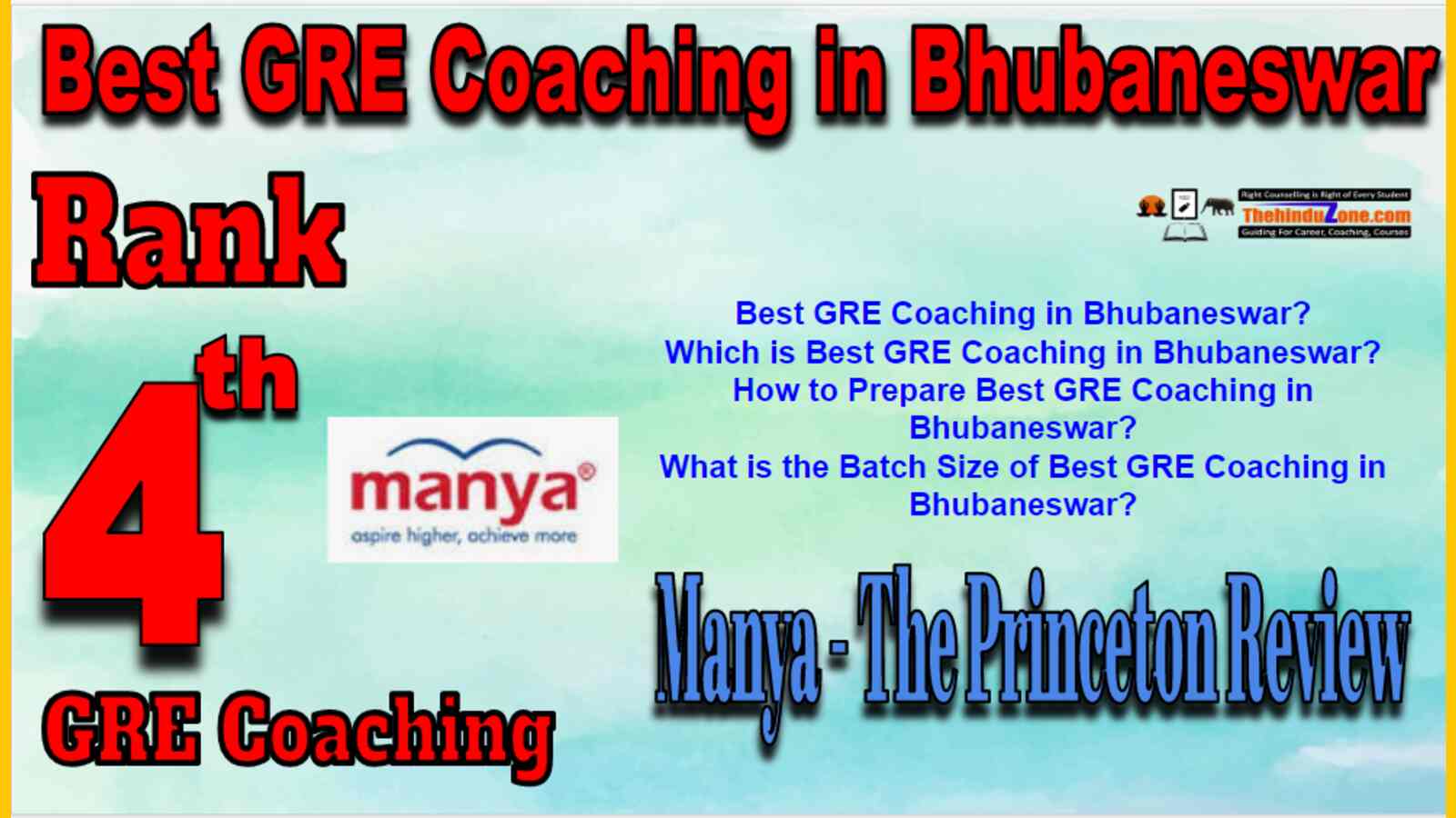 Rank 4 Best GRE Coaching in Bhubaneswar