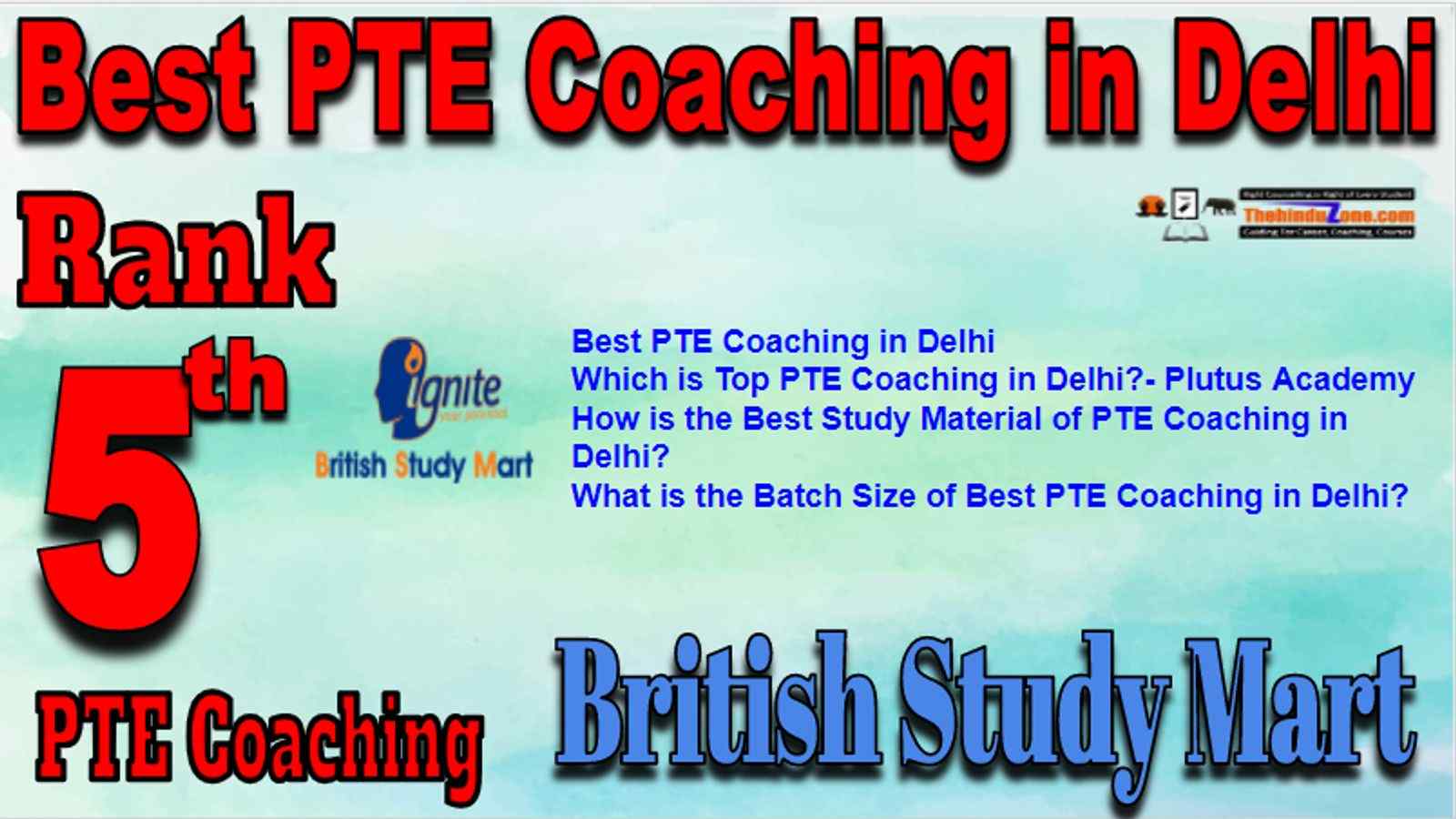 Rank 5 Best PTE Coaching in Delhi