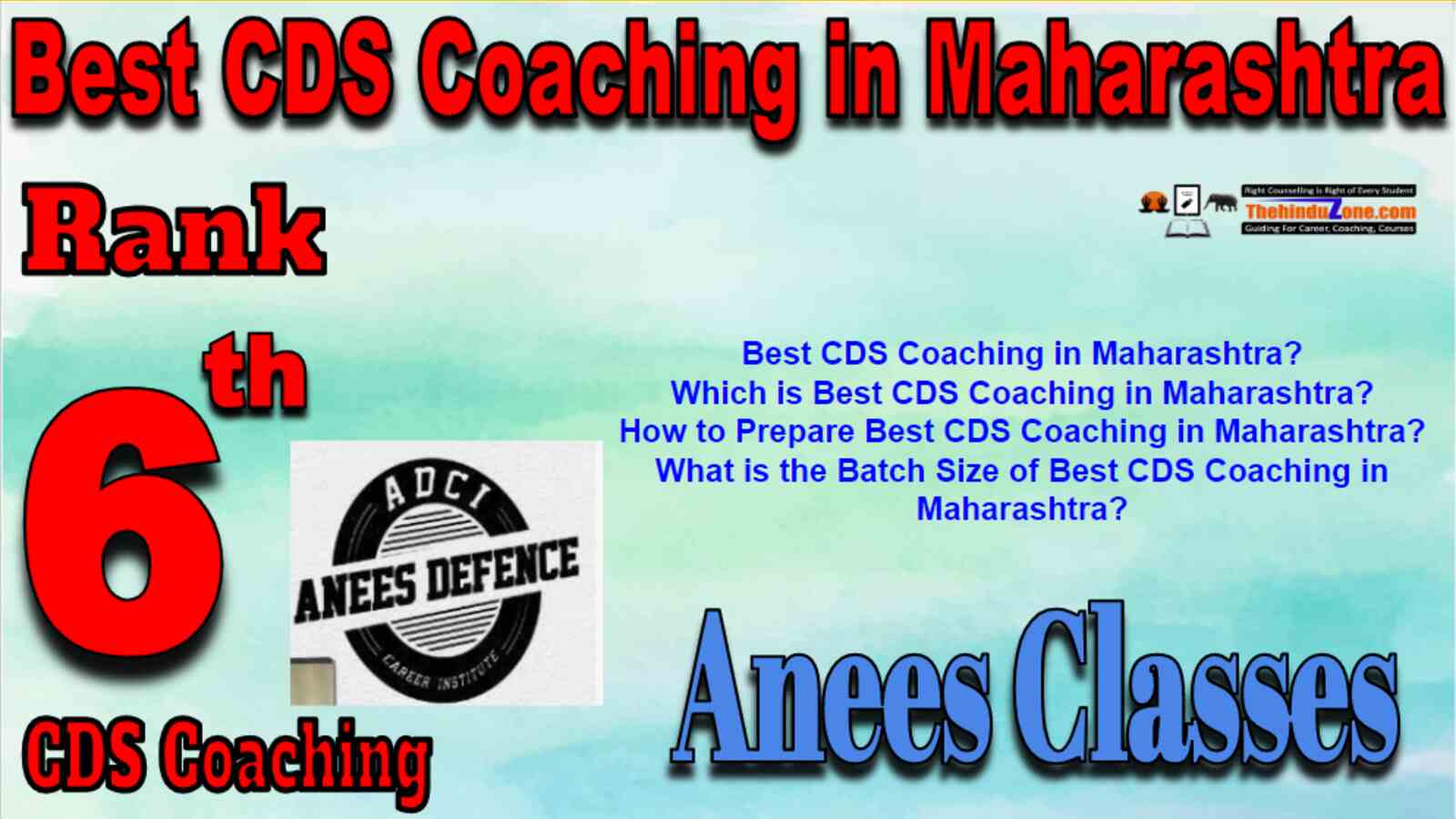 Rank 6 Best CDS Coaching In Maharashtra