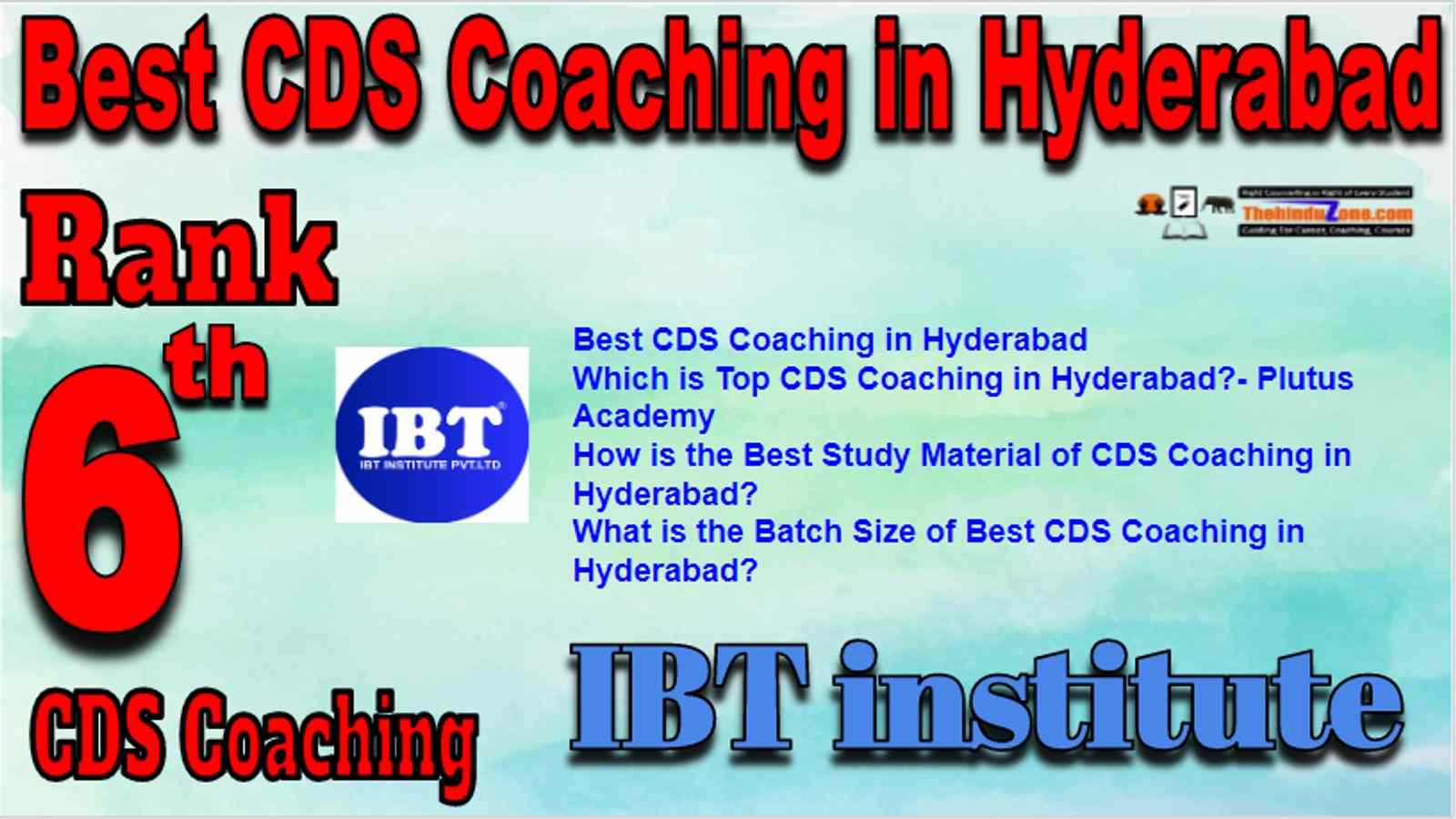 Rank 6 Best CDS Coaching in Hyderabad