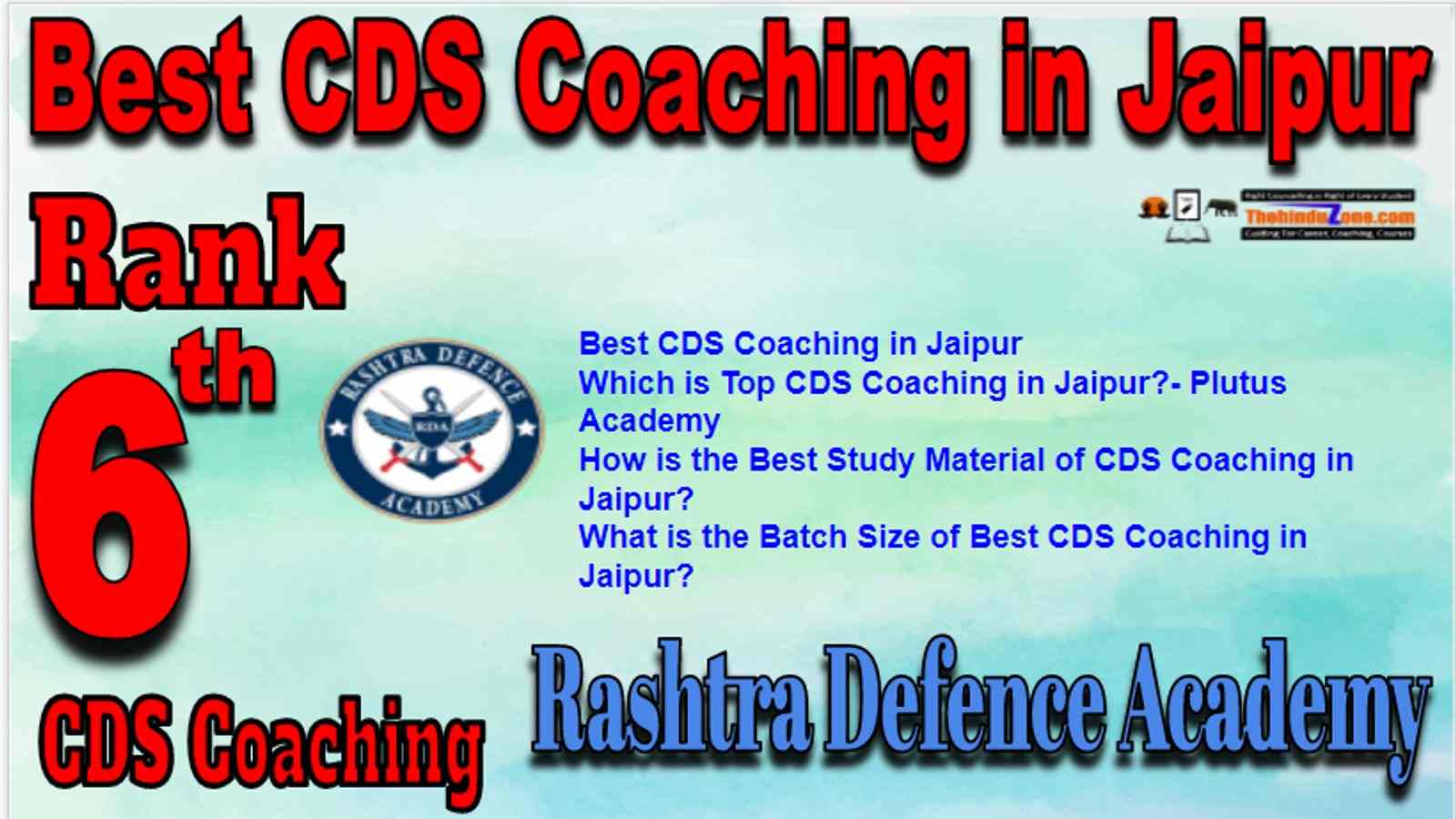 Rank 6 Best CDS Coaching in Jaipur