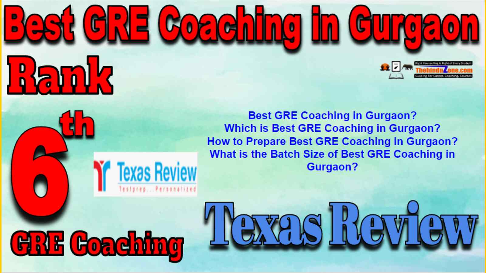 Rank 6 Best GRE Coaching In Gurgaon