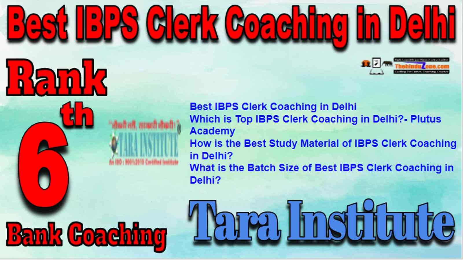 Rank 6 Best IBPS Clerk Coaching in Delhi