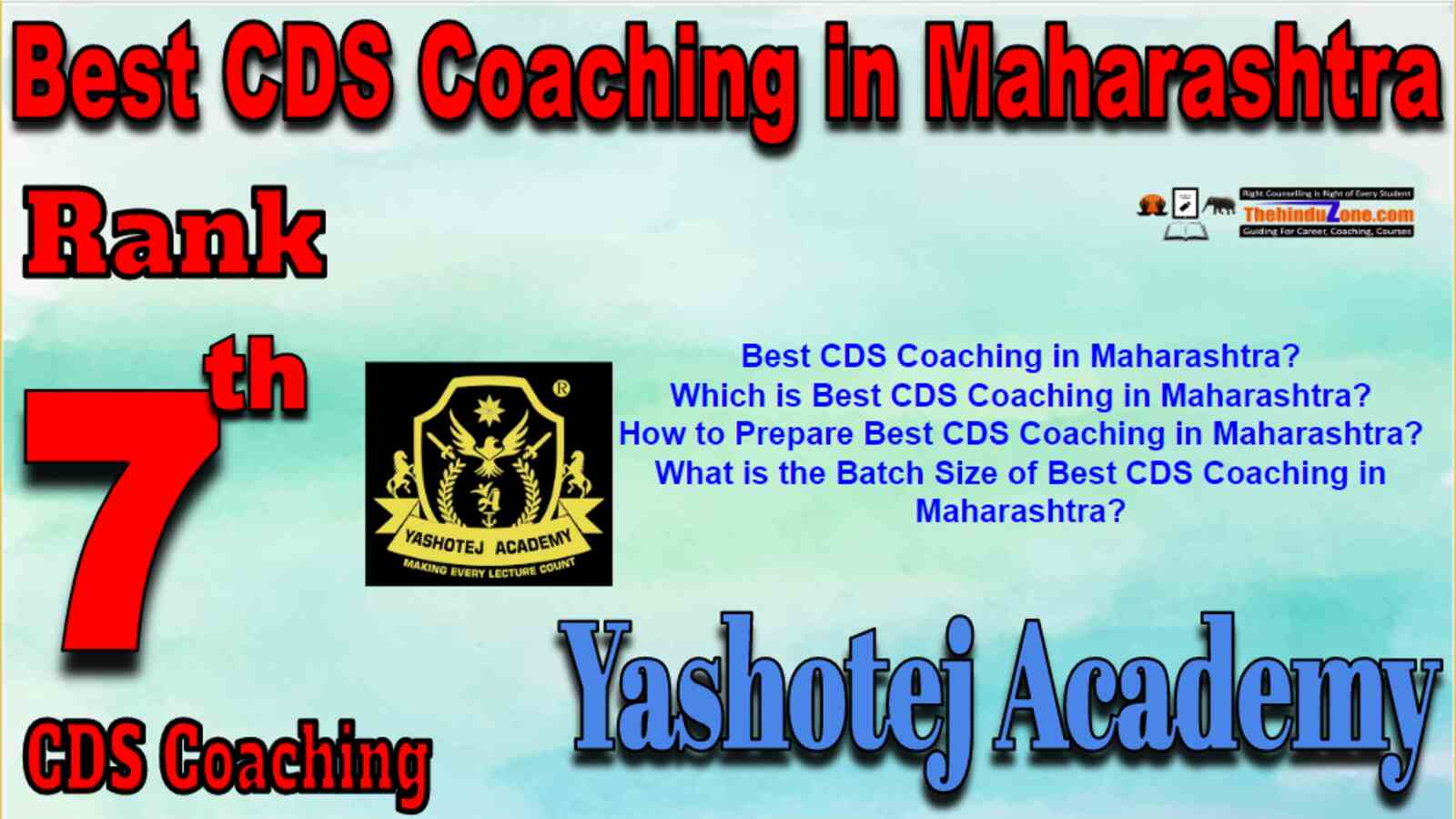 Rank 7 Best CDS Coaching In Maharashtra