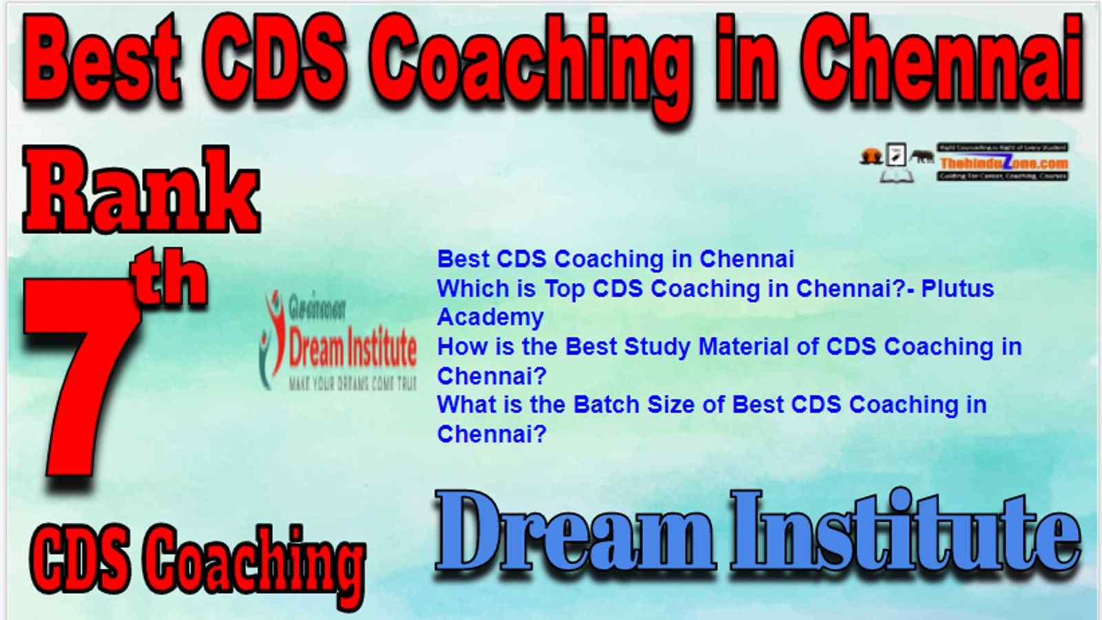 Rank 7 Best CDS Coaching in Chennai