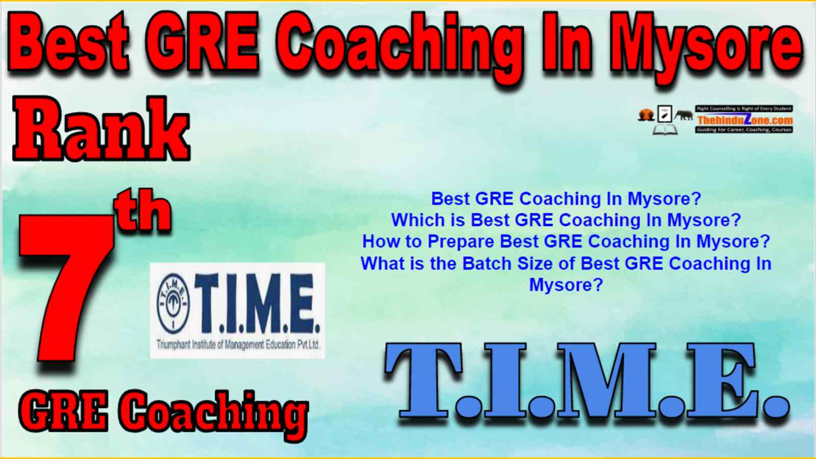 Rank 7 Best GRE Coaching In Mysore
