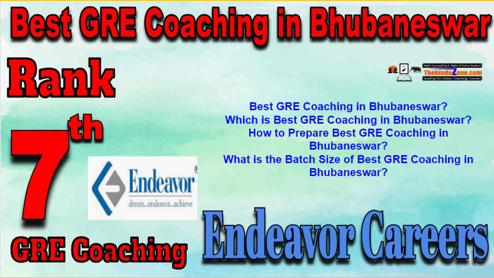 Rank 7 Best GRE Coaching in Bhubaneswar