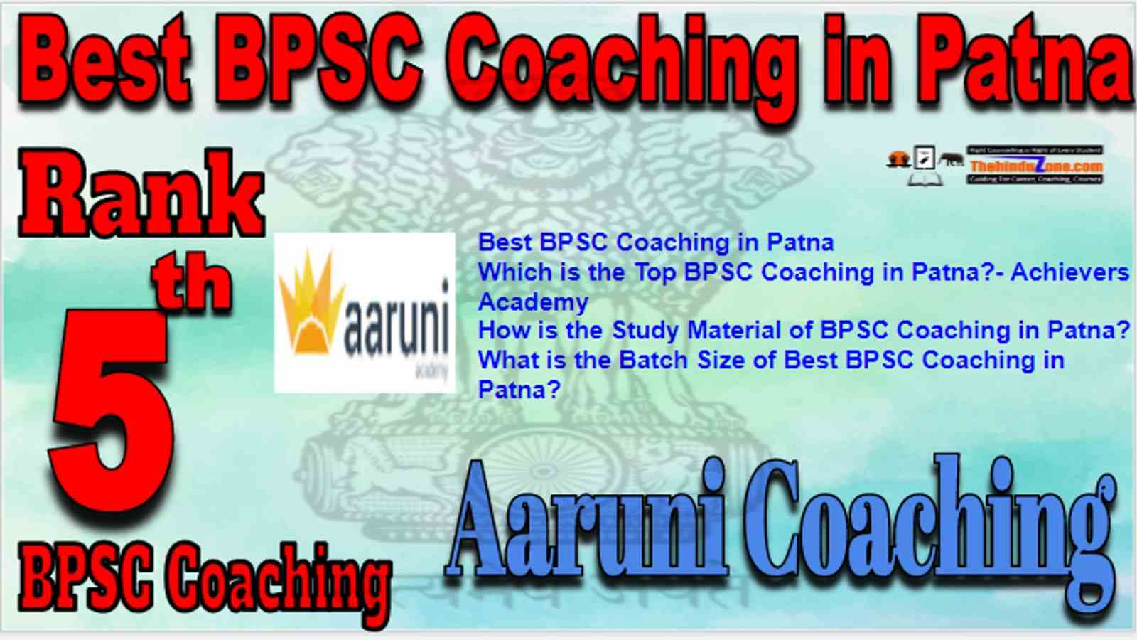 Rank 5 Best BPSC Coaching in Patna