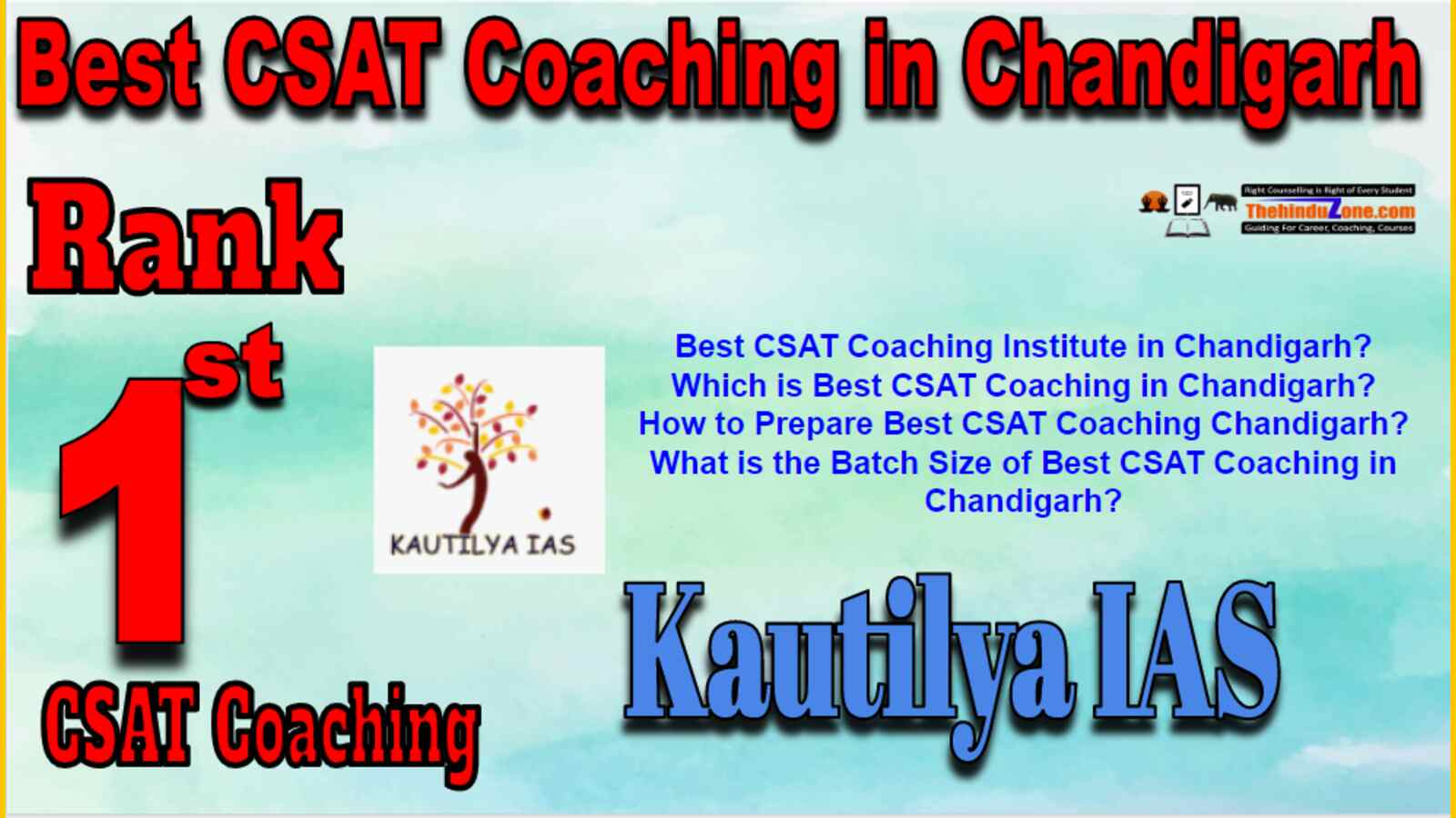 Rank 1 Best CSAT Coaching In Chandigarh