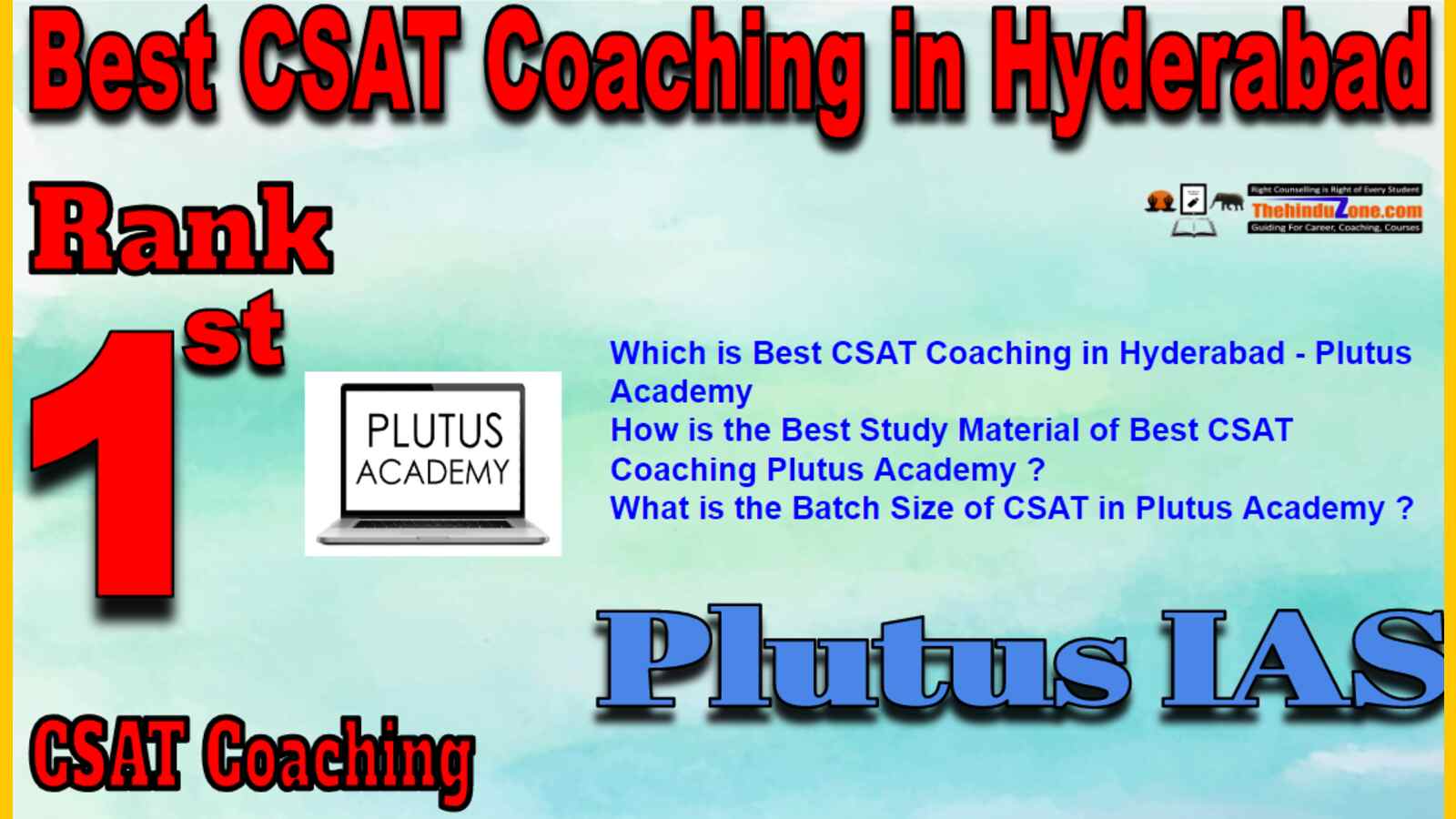 Rank 1 Best CSAT Coaching In Hyderabad