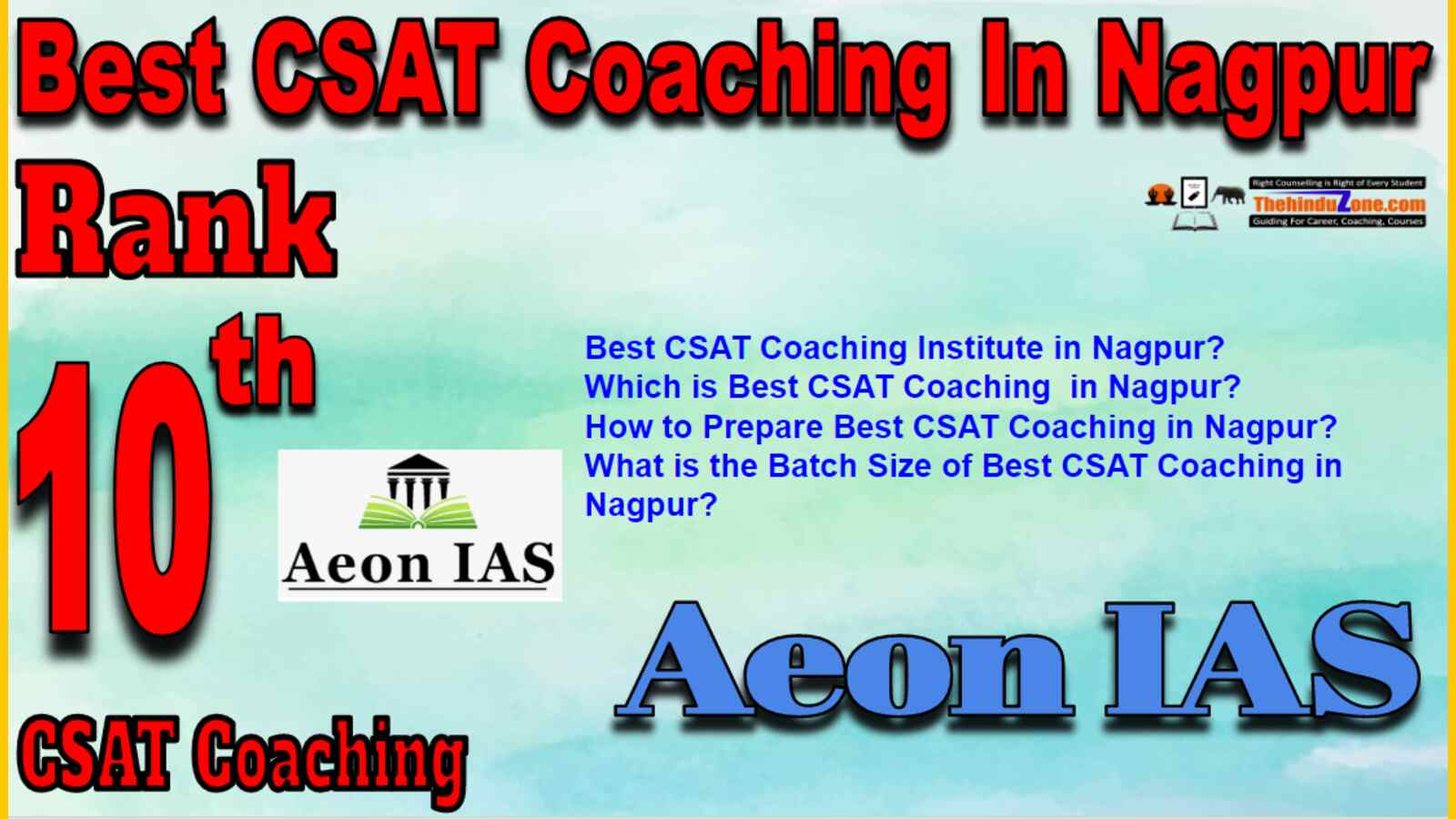 Rank 10 Best CSAT Coaching In Nagpur