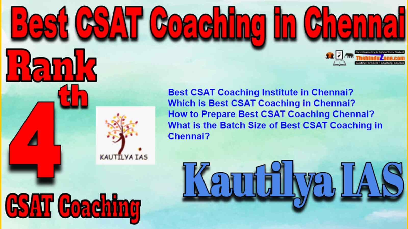 Rank 2 Best CSAT Coaching In Chennai
