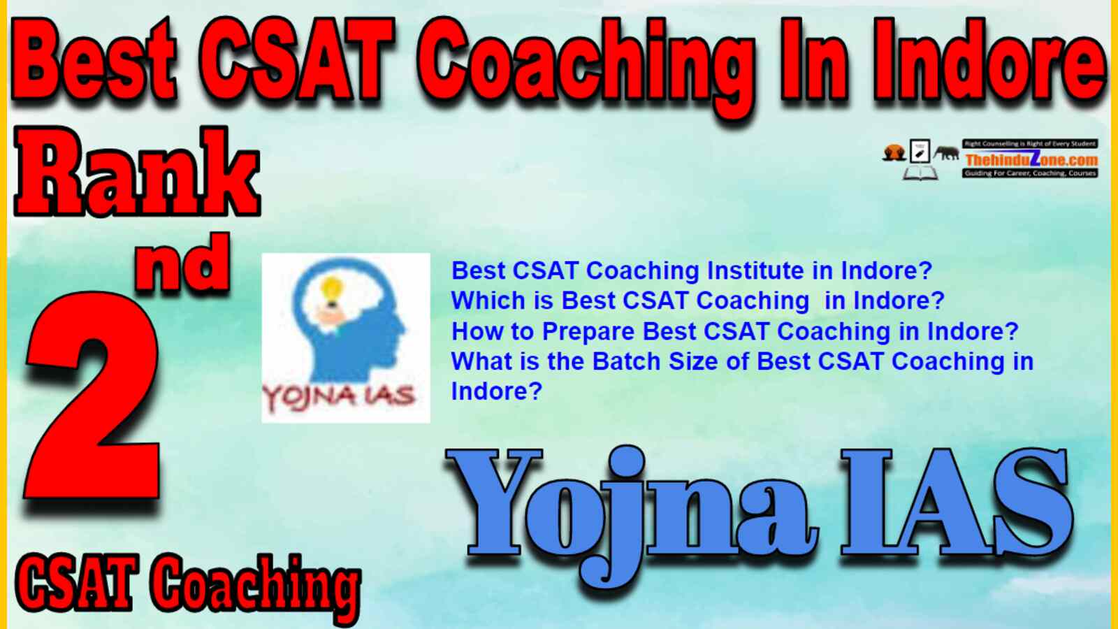 Rank 2 Best CSAT Coaching In Indore