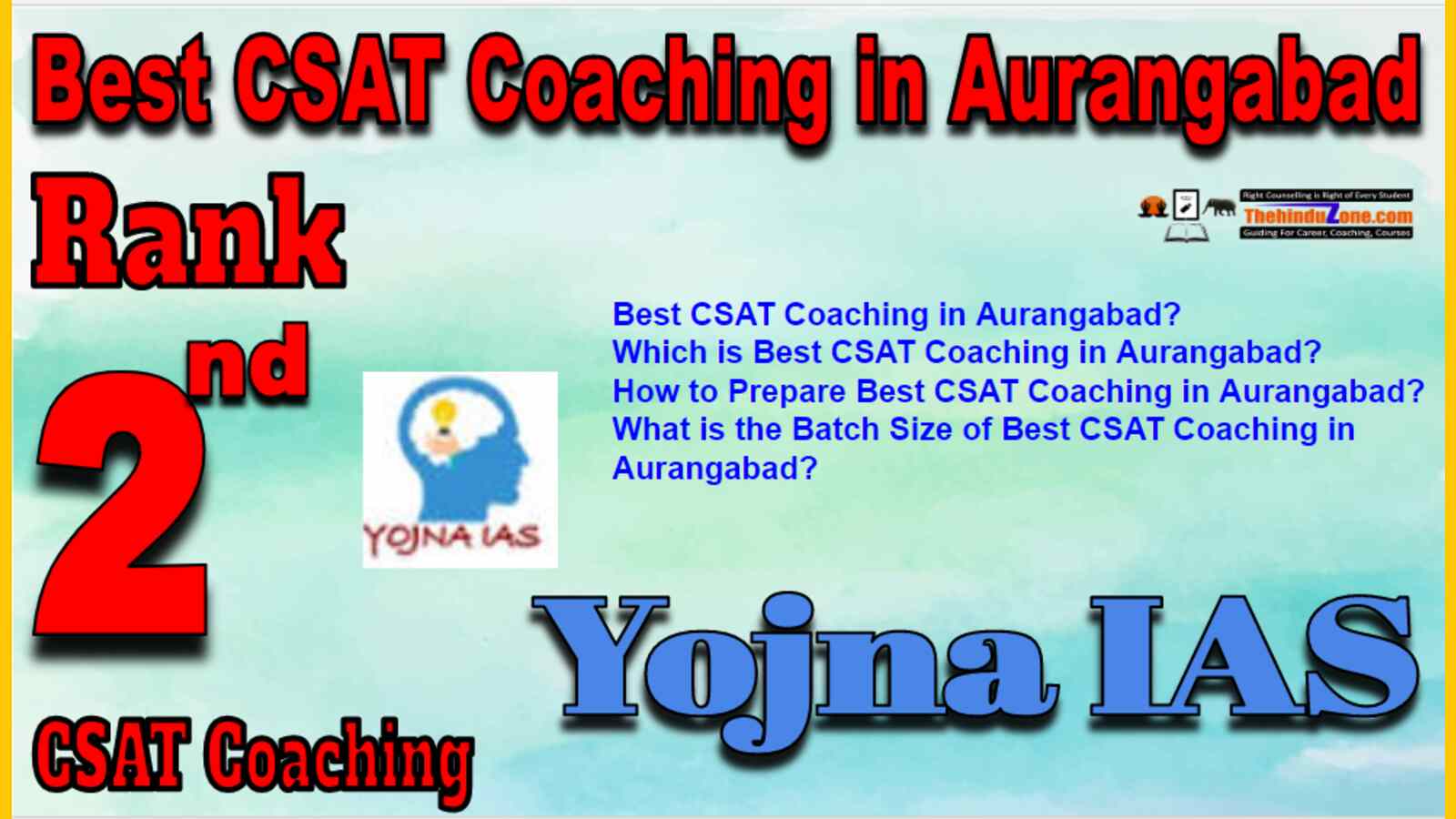 Rank 2 Best CSAT Coaching in Aurangabad