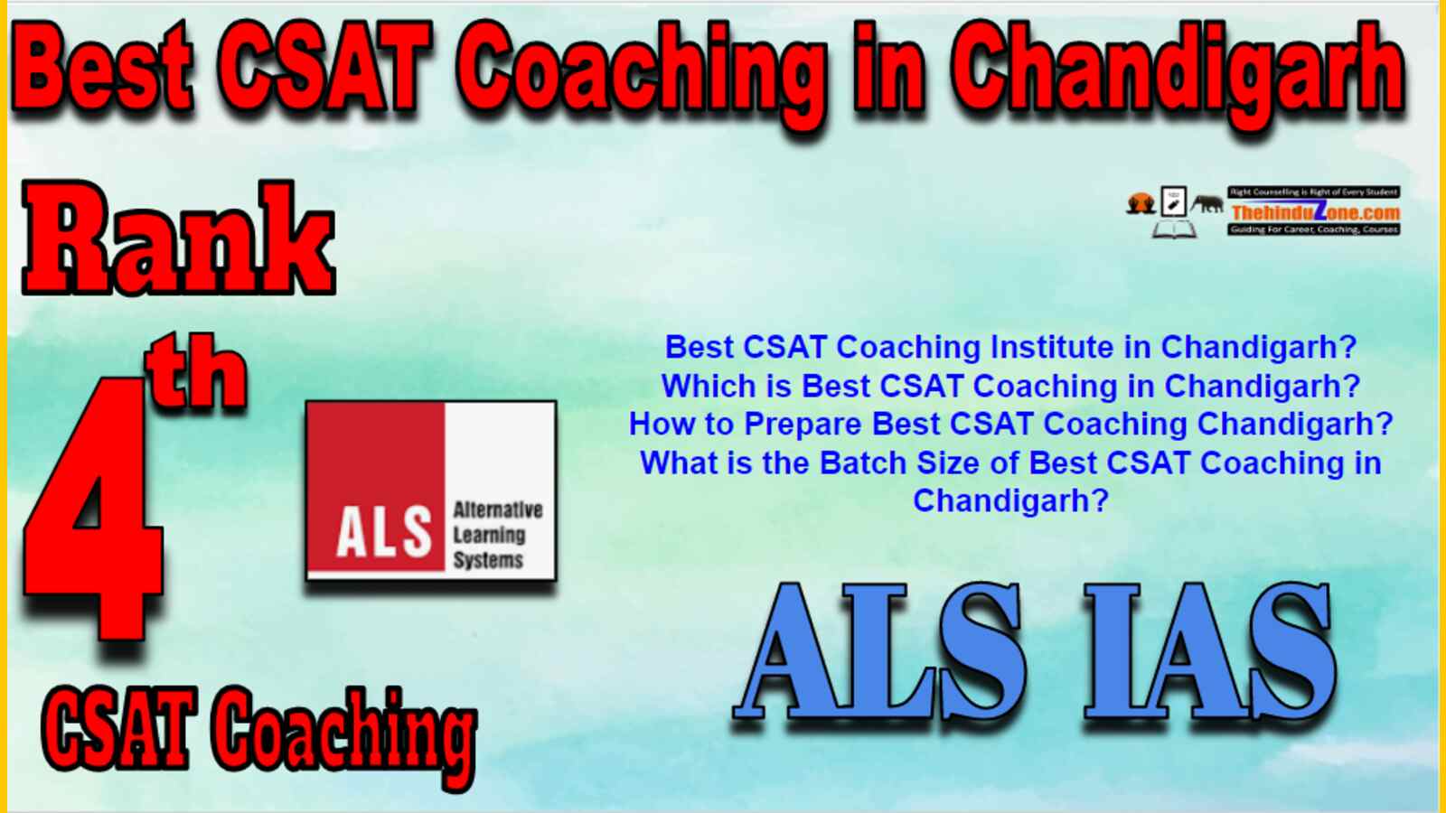 Rank 4 Best CSAT Coaching In Chandigarh