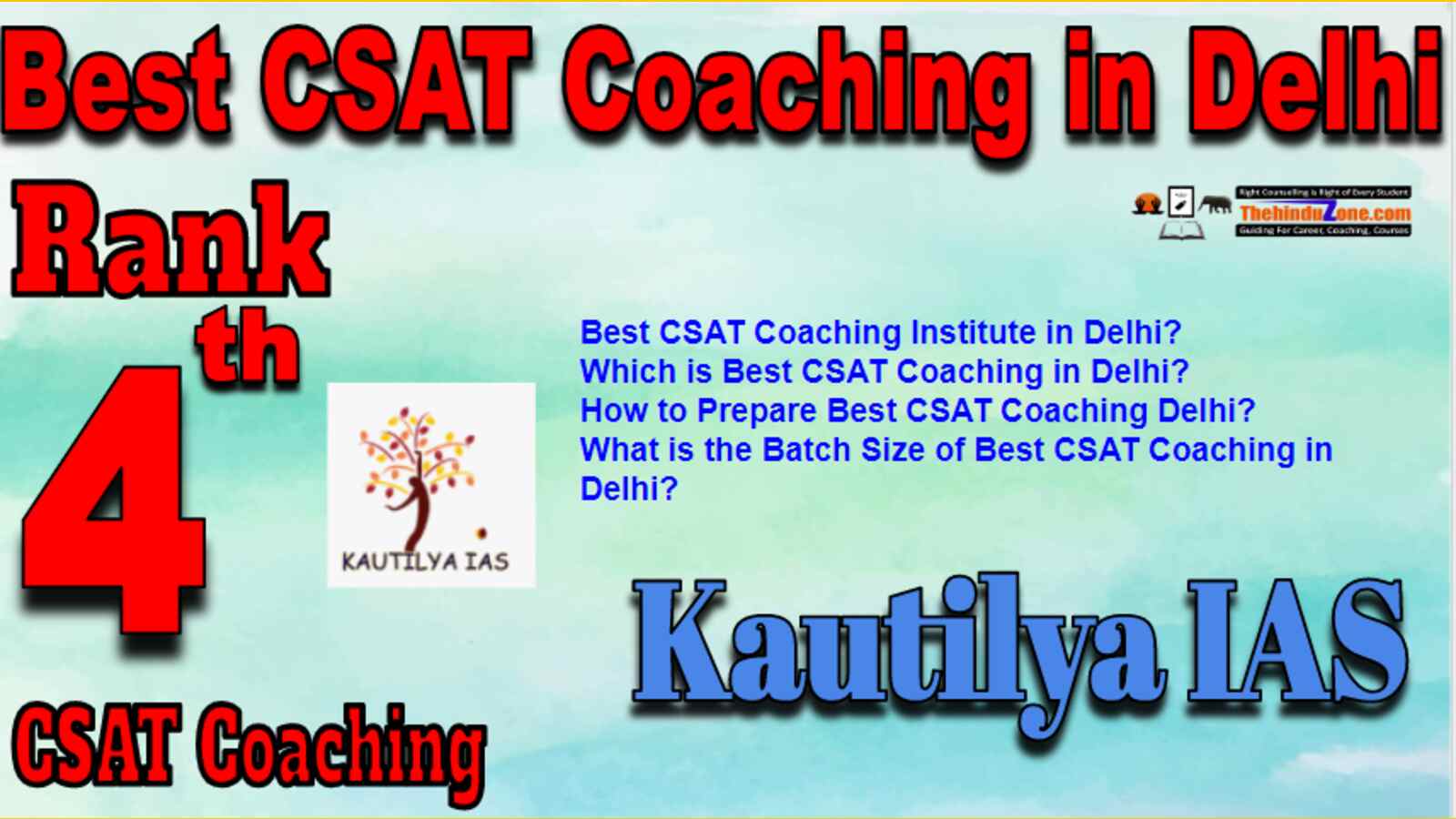 Rank 4 Best CSAT Coaching In Delhi
