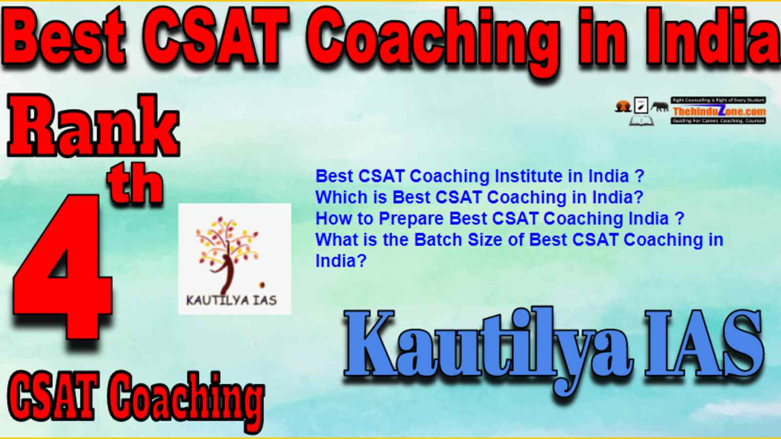 Rank 4 Best CSAT Coaching In India